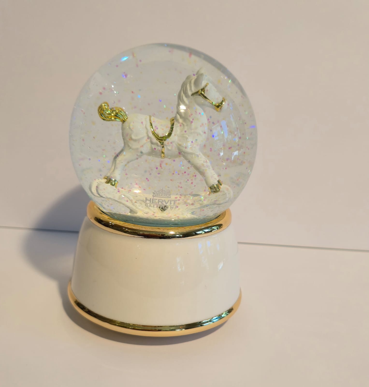 Sfera di Vetro con Cavallino – Hervit Creations | Bomboniera Battesimo Elegante
